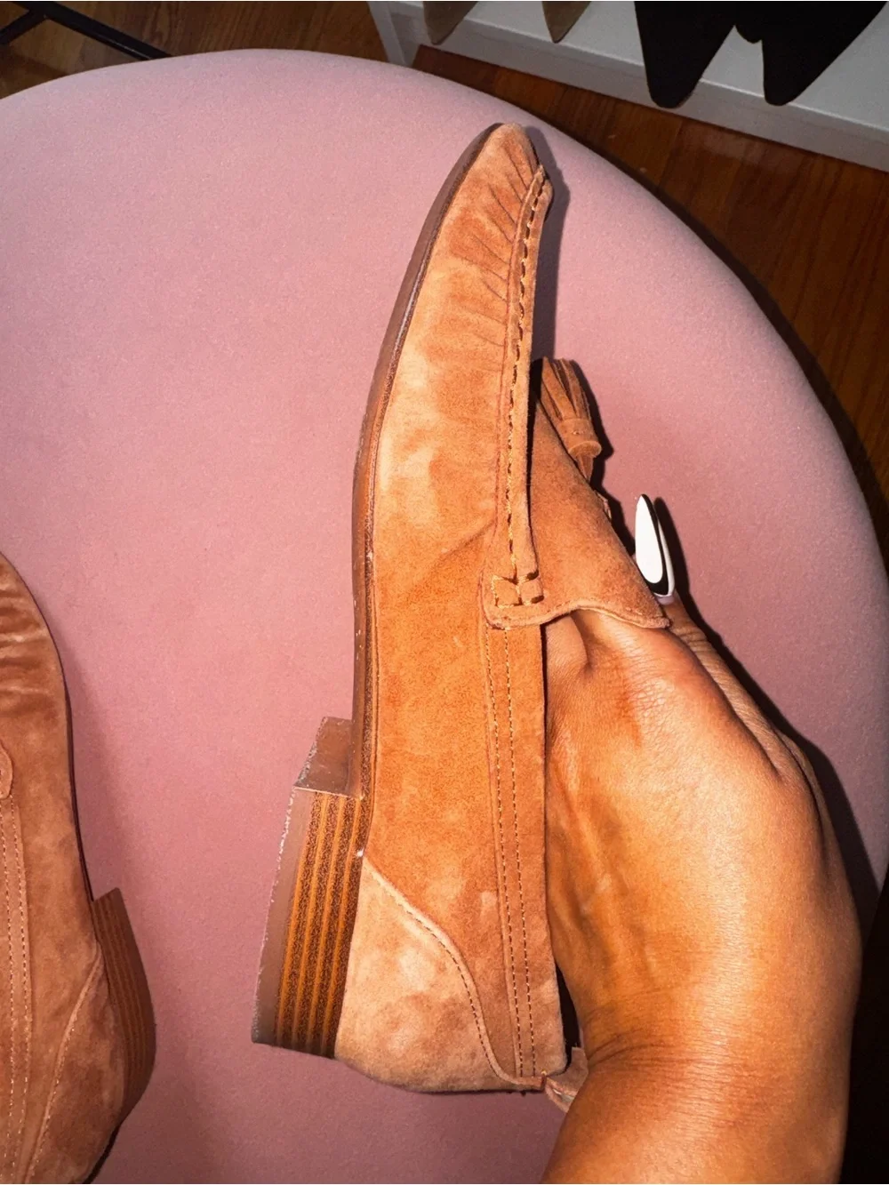Circus by Sam Edelman Women Suede Tassel Loafers - Rust Brown